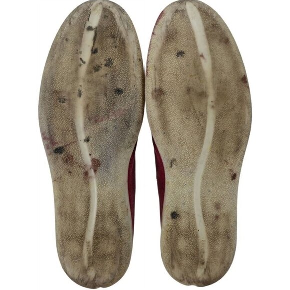 Bruno Magli Italy Burgundy Brown Canvas Leather Mid Sneakers Mens 7 Casual Shoes - Picture 5 of 15